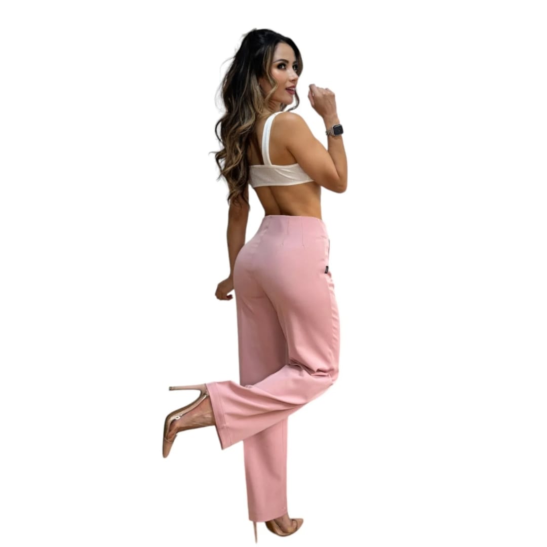 PANTALON PALAZZO PALO DE ROSA