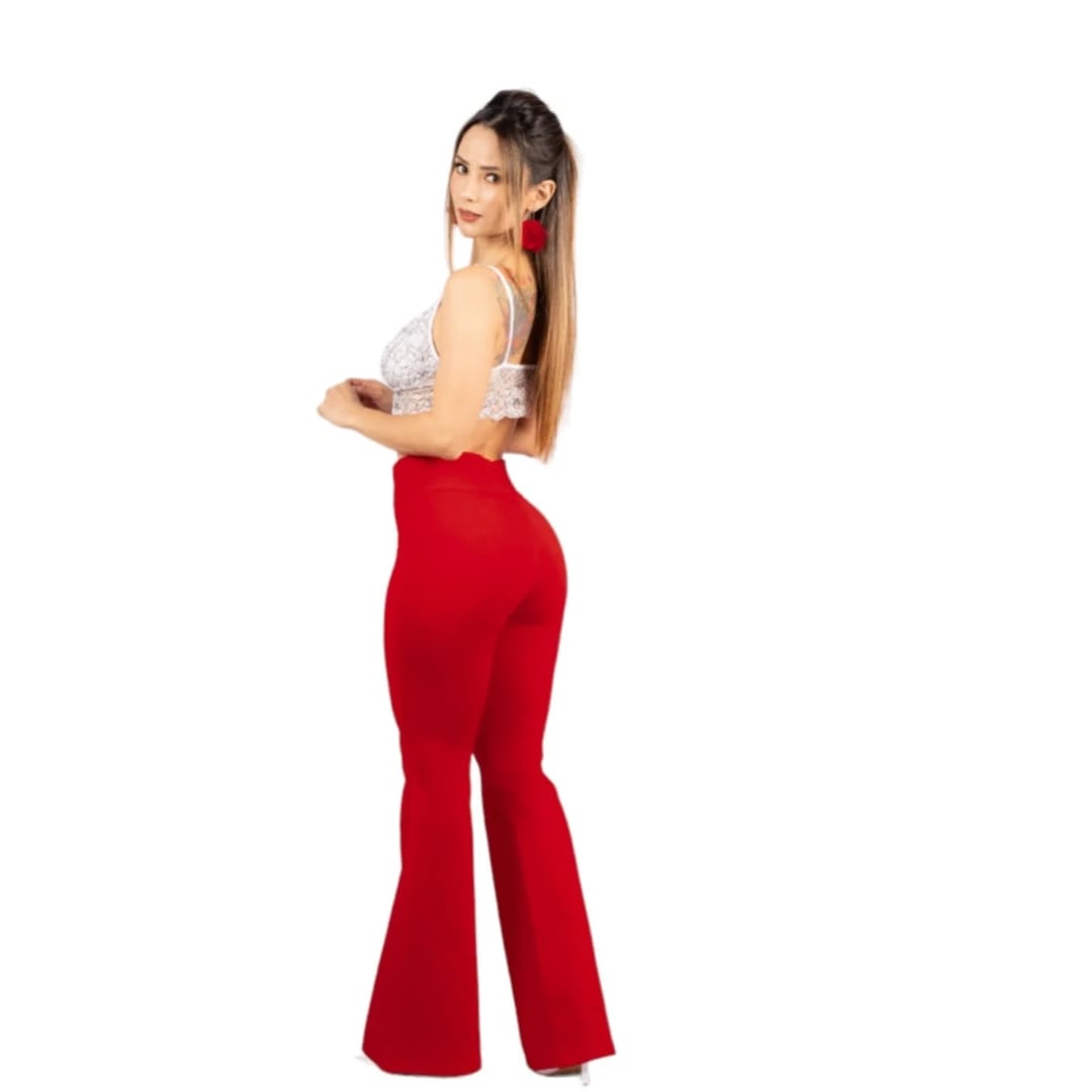 PANTALON CAMPANA ROJO