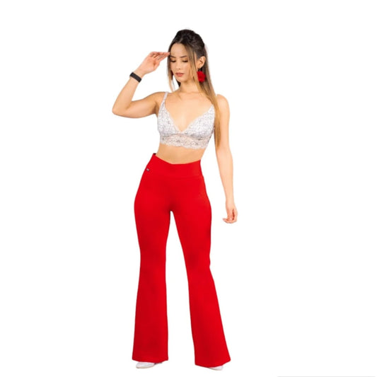 PANTALON CAMPANA ROJO
