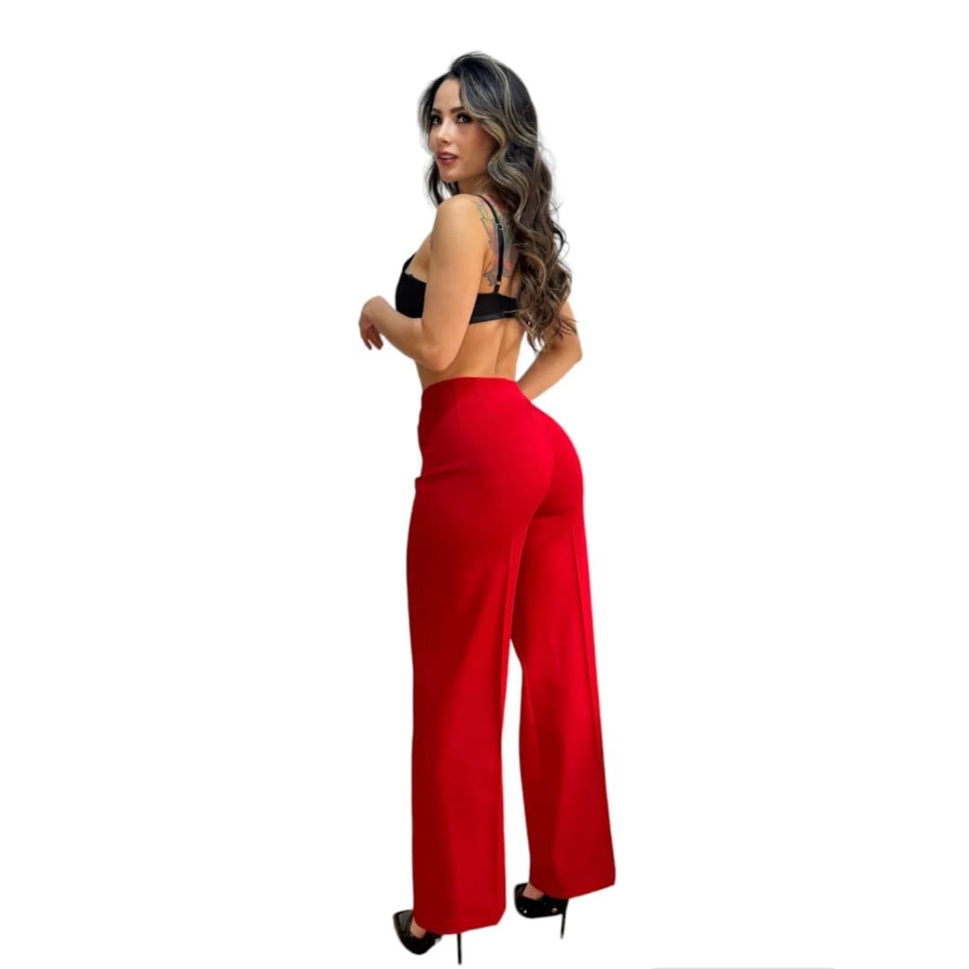 PANTALON PALAZZO ROJO