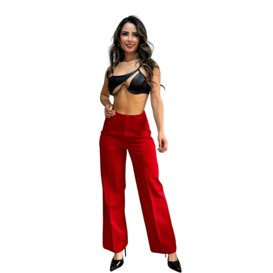 PANTALON PALAZZO ROJO